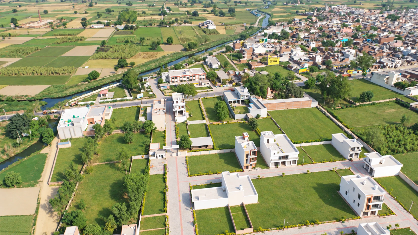 Defence Garden Phase 1 neighbourhood with even lawns and completed house exteriors